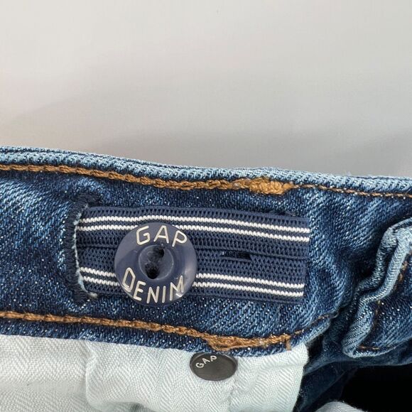 Gap Denim Jeans Size 10 Plus Kids 70s High Rise Flare Adjustable Waist - Picture 6 of 9
